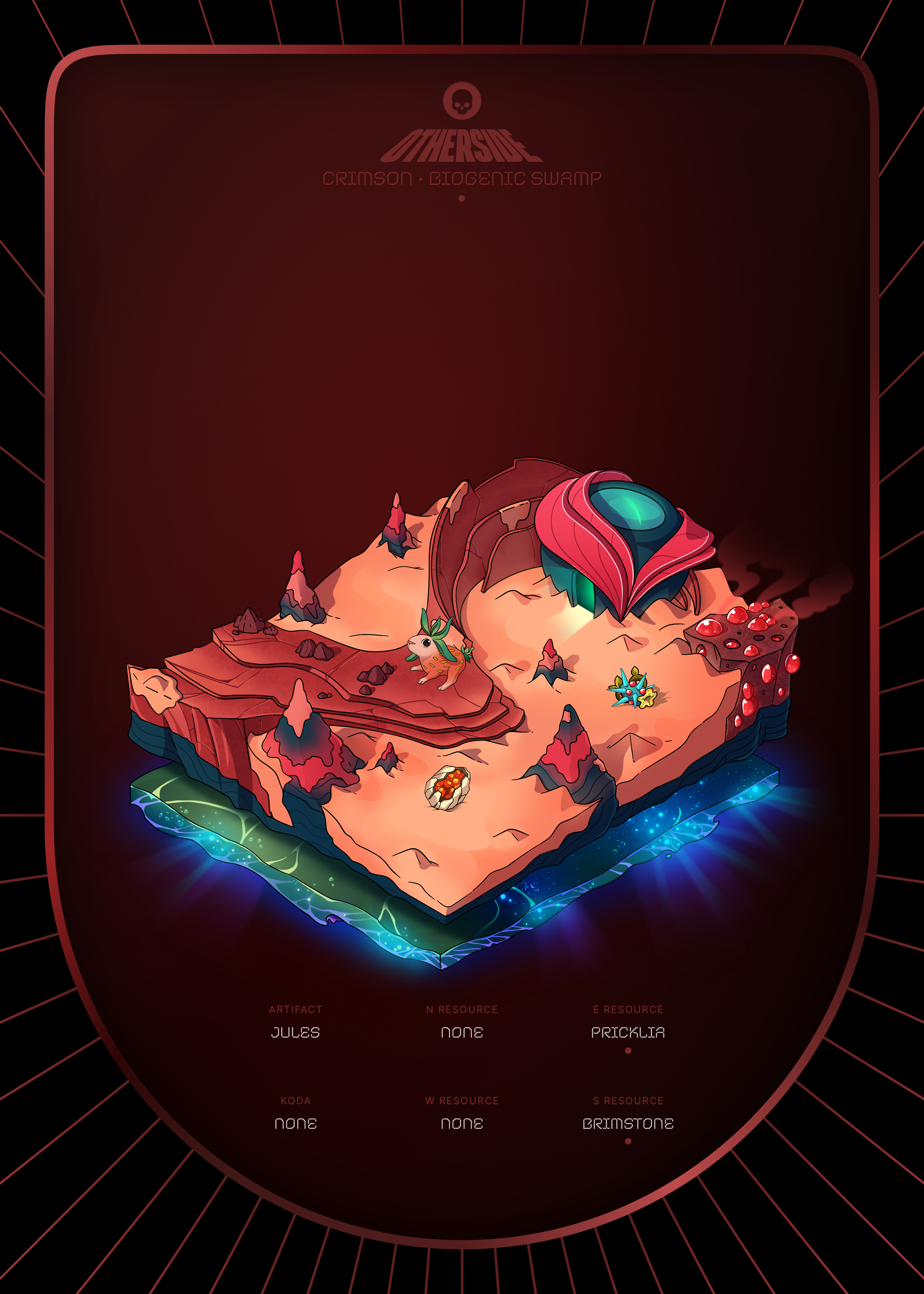 Otherdeed #8398 — Crimson