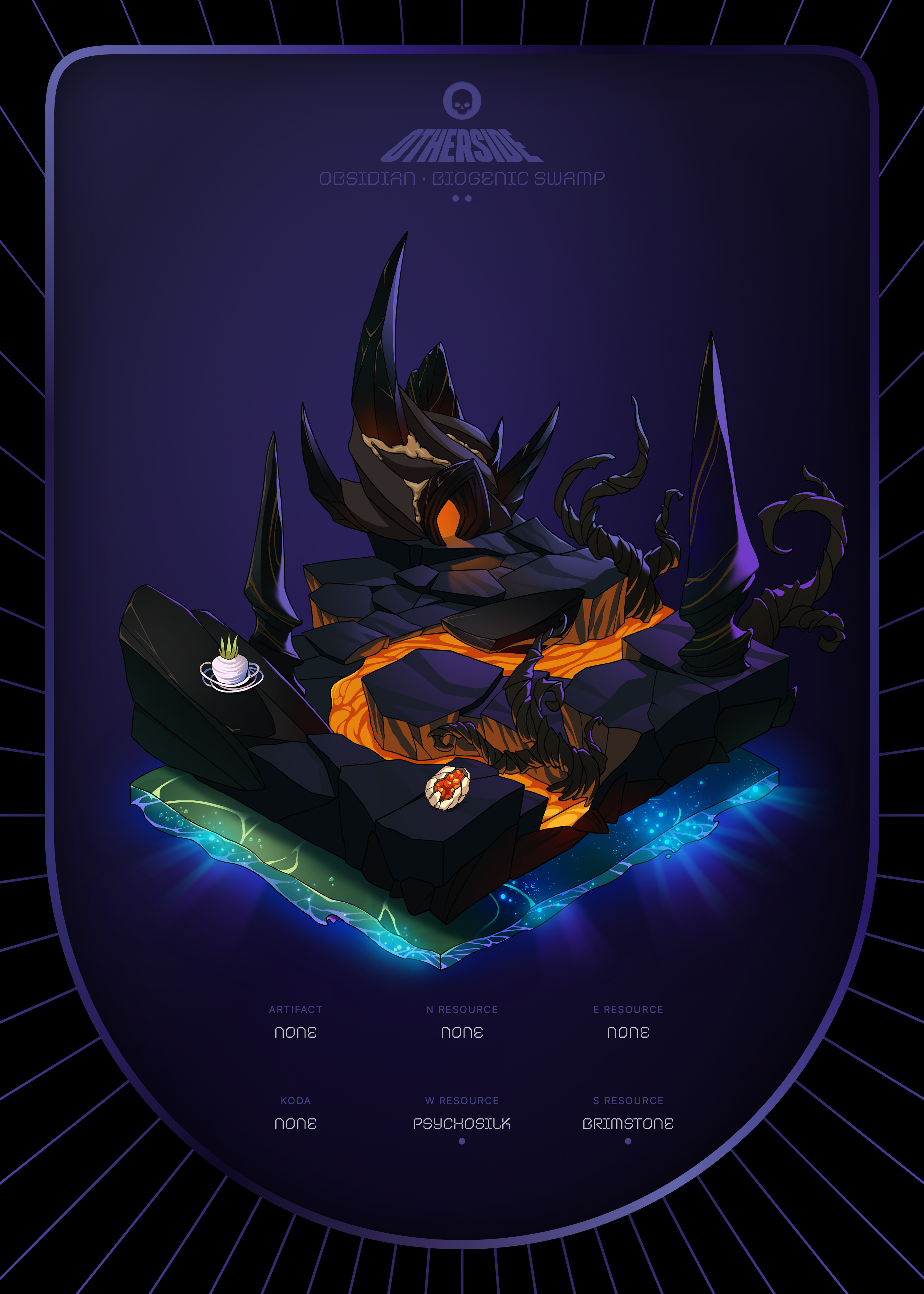 Otherdeed #3990 — Obsidian